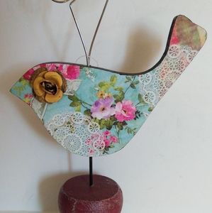 Rustic Bird Photo Holder